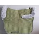 Quilt stoff  med farge Olive, Lammeull med farge Grey.