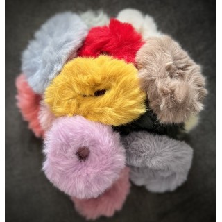 Scrunchie flyffy strikk