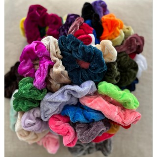 Scrunchie Velvet sett 3 stk