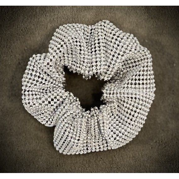 Scrunchie Silver stener