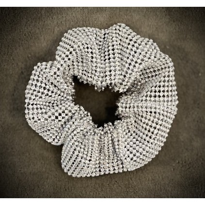 Scrunchie Silver stener