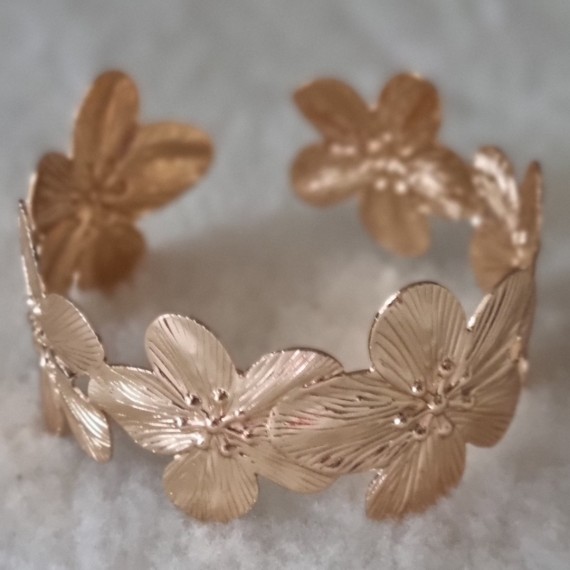 Scrunchie Gyllen Blomster