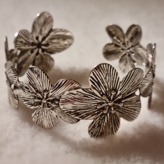Scrunchie Oksidert stål Blomster