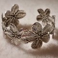 Scrunchie Oksidert stål Blomster