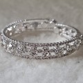 Scrunchie Silver Crystal