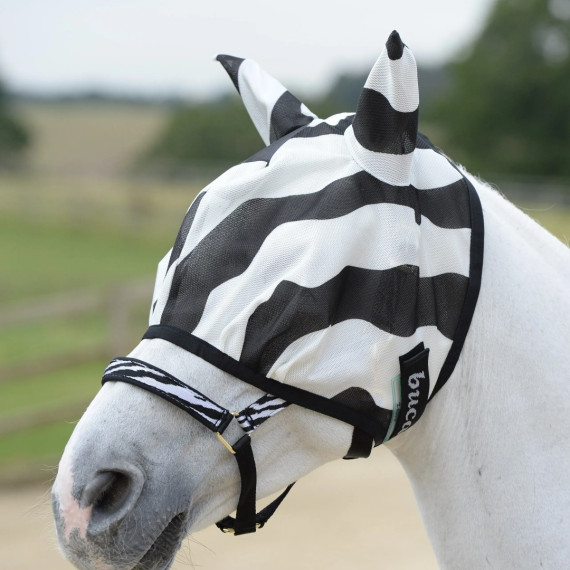 Fly Mask Zebra Buzz-Off fra Bucas
