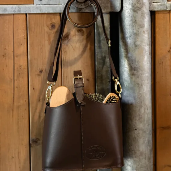 Leather Groomingbag str Large fra Borstiq